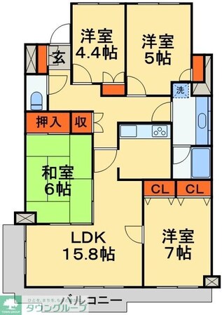 コスモ南柏の物件間取画像